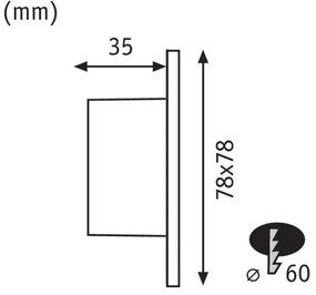 Paulmann 92922 - LED/1,7W Illuminazione scale WAND 230V