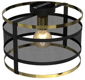 Lampadario a plafone RIM 1xE27/60W/230V nero/oro