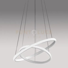 Iole s/2 - lampadario a sospensione bianco led 3000k 2000lm 40w dim...