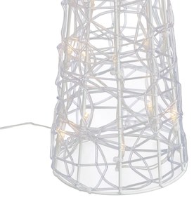 Albero di Natale trasparente 60 cm incl. LED IP44 - Coni