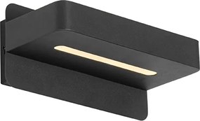 Applique moderna nera con LED incluso, USB e interruttore - Ted