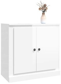 Credenza bianco lucido 70x35,5x67,5 cm in legno multistrato