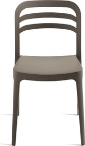 Sedia da giardino in polipropilene impilabile - DJANGO TORTORA 2 pezzi