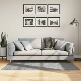 Tappeto Shaggy Pamplona A Pelo Lungo Moderno Grigio 80x150 Cm /