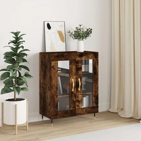 Credenza Rovere Fumo 69,5x34x90 Cm İn Legno Multistrato /