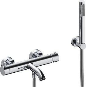 Rubinetto per vasca getto laminare cristallino Loop SANYCCES per muro cromo spazzolato