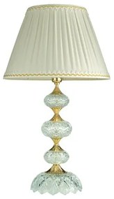 Lampada da tavolo in vetro e cristallo h72 lt.dallas-cp-or oro con ...