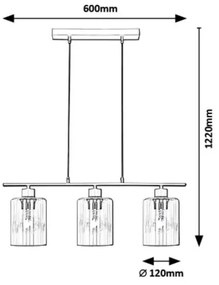 Rabalux - Lampadario su filo 3xE27/40W/230V
