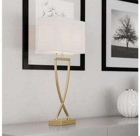 ByRydens 2829610-5000 - Lampada da tavolo OMEGA 1xE27/5W/230V bianco/oro