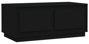 Tavolino da salotto nero 102x50x44 cm in legno multistrato