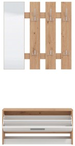 ADDIE - mobile ingresso appendiabiti moderno minimal in legno