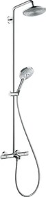 Colonna vasca con miscelatore soffione e doccetta tonda Select S240 Showerpipe Cromo Hansgrohe Raindance 27117000