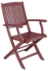 Set di 2 sedie da giardino pieghevoli in legno di eucalipto con braccioli Stoccolma - Garden Pleasure