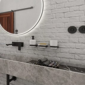 NIMCO MAC set-31K-T-90 -Distributore di sapone, portaspazzolino e gancio a muro MAYA