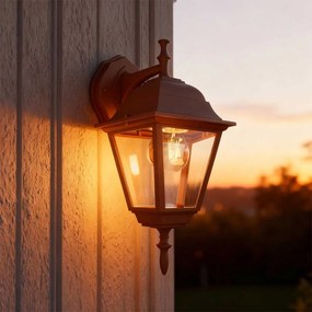 Applique Lanterna da Esterno IP54 E27 Corten - Serie ALFIERI 1B