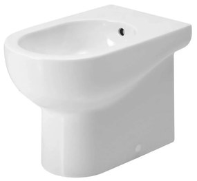 Bidet a Terra Azzurra Ceramica H 48 Cm Bianco Lucido "Nuvola"