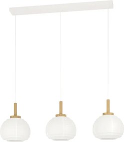 Eglo 44066 - Lampadario su cavo SUMMERHILL 3xE27/40W/230V bianco/beige