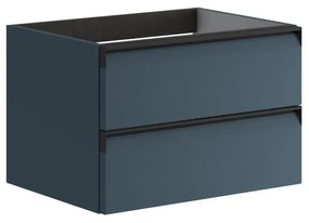 Mobile da bagno sotto lavabo Fusion blu laccato opaco L 59.5 x H 40 x P 45.5 cm 2 cassetti, lavabo non incluso