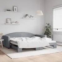 Divano Letto con Letto Estraibile Grigio Chiaro 100x200 Tessutocod mxl 130593