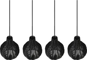 Reality - Lampadario sospeso con cavo SPROUT 4xE14/30W/230V nero/rattan