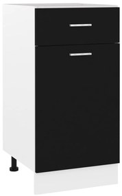 Armadio Inferiore Cassetto Nero 40x46x81,5cm Legno Multistrato /