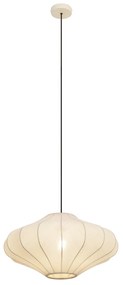 Lampada a sospensione Japandi beige con paralume in tessuto 50cm - Plu