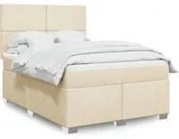 Giroletto a Molle con Materasso Crema 140x19 cm in Tessuto 3292781