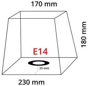 Eglo 49422 - Paralume vintage marrone per lampada da terra E14 23x23 cm