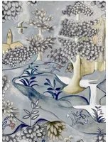 Zoffany Carta da parati Verdure - Lead Blue