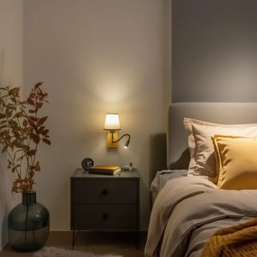 Brilagi - Applique a LED NUBILA WOOD 1xE27/25W/230V + LED/3W quercia/marrone