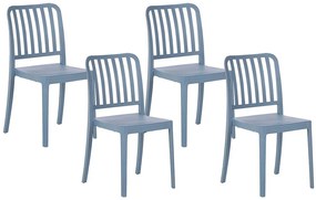 Set di 4 sedie da giardino blu SERSALE Beliani