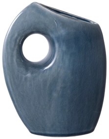 Vaso in ceramica blu scuro (altezza 18 cm) - House Nordic