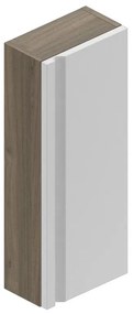 Pensile bagno Pull rovere cotto/bianco opaco in mdf, 1 anta apertura da destra e sinistra P 16 x L 30 x H 75 cm