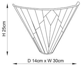 Endon 63940 - Applique da parete Tiffany ASTORIA 1xE14/40W/230V