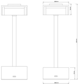 Globo 21026S - Lampada da tavolo LED dimmerabile SHIRA LED/2,5W/3,7V 2700/4000/6500K nero