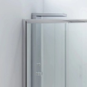 Box per vasca da bagno 160cm con due ante scorrevoli e una fissa P2000 - KAMALU