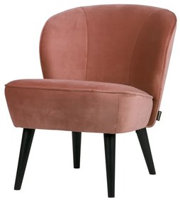 Poltrona in velluto rosa Sara - WOOOD