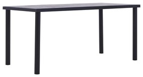 Tavolo Da Pranzo Nero E Grigio Cemento 160x80x75 Cm İn Mdf /
