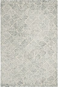 Tappeto in lana a pelo basso tuftato a mano Azure