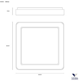 Inner-s plafoniera 80 bianco 80w 3000k