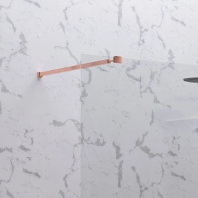 Doccia walkin 110 cm vetro trasparente profilo oro rosa | KW1000GR - KAMALU