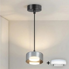 Brilagi - LED Lampadario a sospensione con cavo AURA LUX 1xGX53/30W/230V nero/fumé
