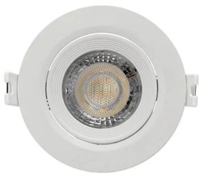 Faro Incasso Tondo 7W CCT Ø70mm 38° Orientabile Dimmerabile Colore Bianco Variabile CCT