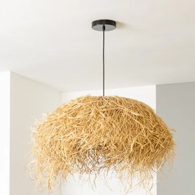 Brilagi - Lampadario LED a cavo CERIA BOHO 1xE27/40W/230V Ø 60 cm in rafia