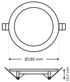 Lampada LED da incasso QTEC LED/15W/230V 4200K