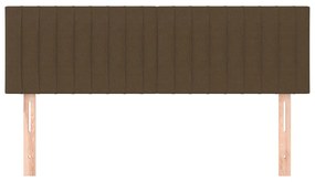 Testiere 2 pz marrone scuro 72x5x78/88 cm in tessuto