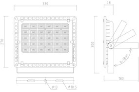 APLED - Riflettore LED da esterno PRO LED/100W/230V IP66 10000lm 6000K
