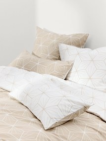 Copripiumino reversibile in cotone con stampa geometrica Ilda