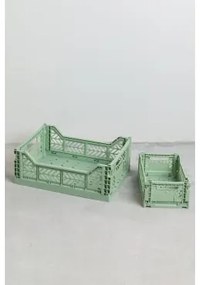 Set di 2 scatole Doli in plastica pieghevoli e impilabili Celadon - Sklum