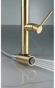 Deante BQO_R72M - Rubinetto lavello con doccetta estraibile OLFATO pettinato oro